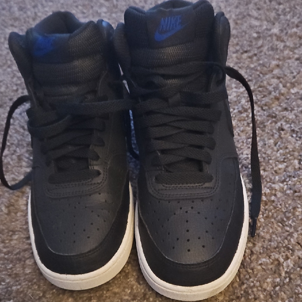 Nike Kids Black and White High-Top Sneakers